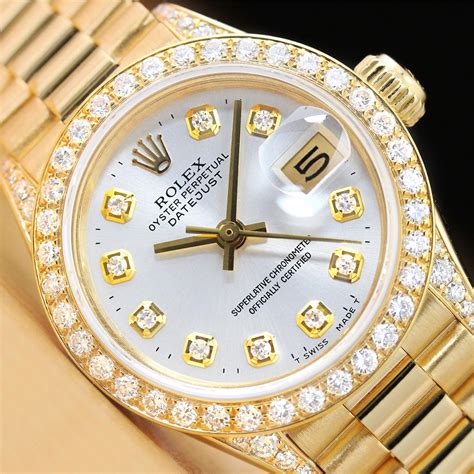 rolex womens presidential|women's rolex watch diamond bezel.